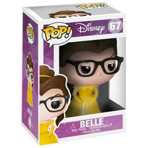 Belle with glasses dans sa boîte