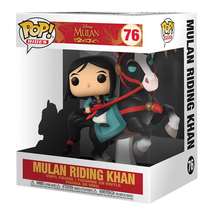 Mulan riding Khan