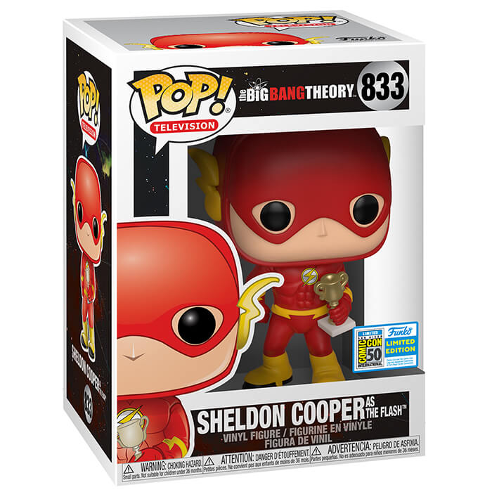 Sheldon Cooper as The Flash dans sa boîte