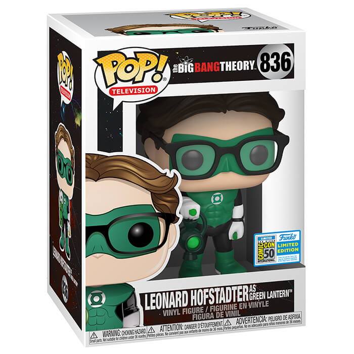 Leonard Hofstadter as Green Lantern dans sa boîte