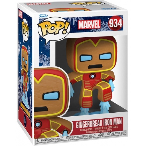 Gingerbread Iron Man dans sa boîte