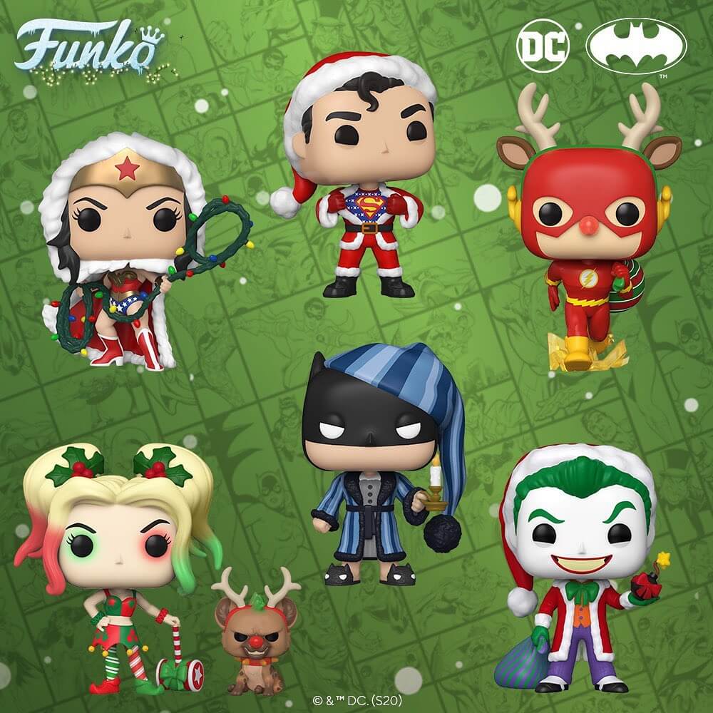 DC Comics heroes dressed for Christmas
