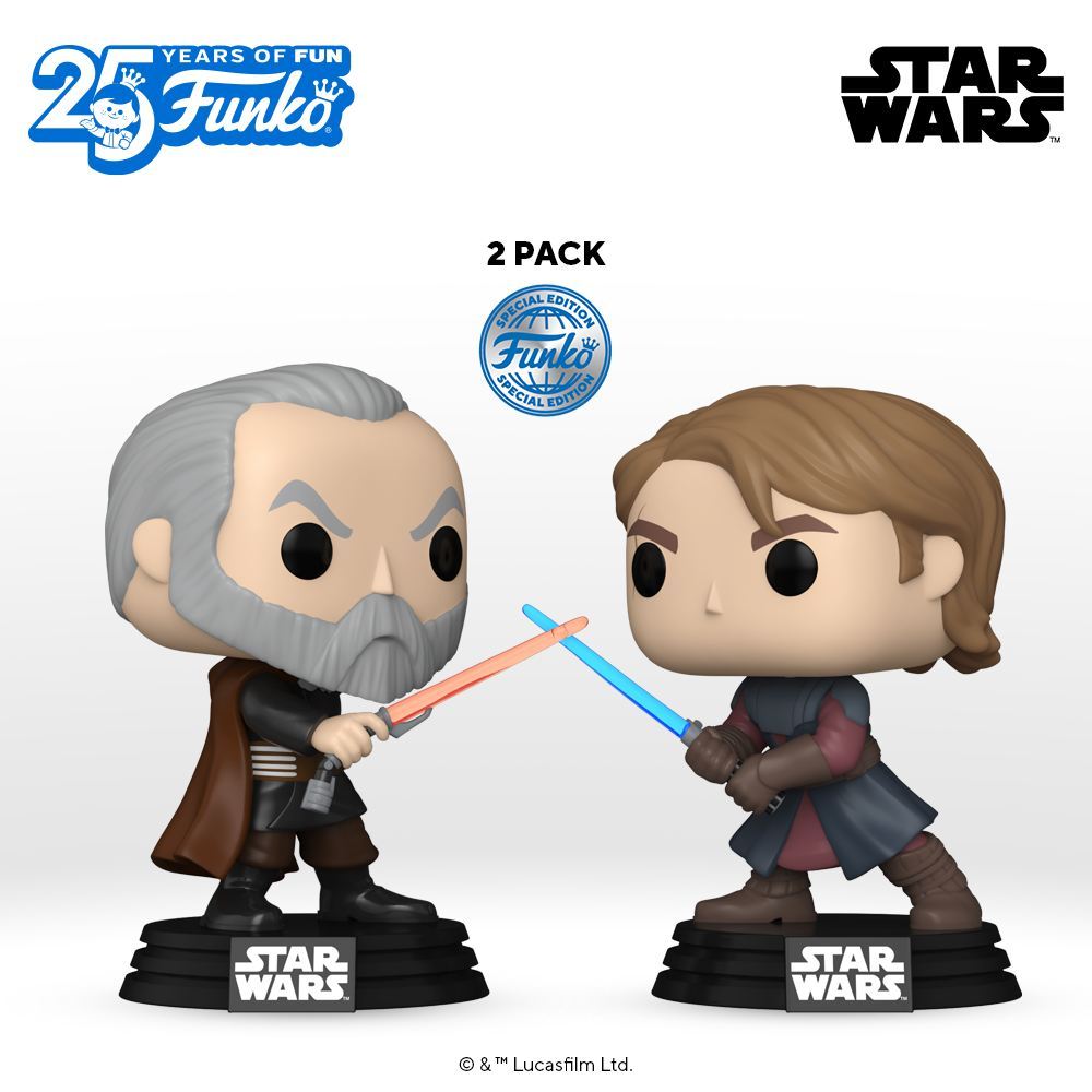 Funko recreates the duel between Count Dooku and Anakin Skywalker in the Clone Wars