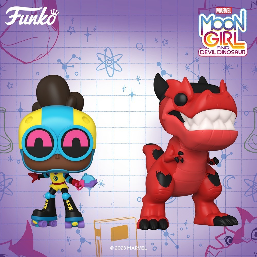 Two POPs for Marvel's Moon Girl and Devil Dinosaur