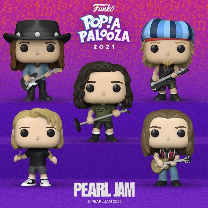The band Pearl Jam in an exceptional 5-pack of POP