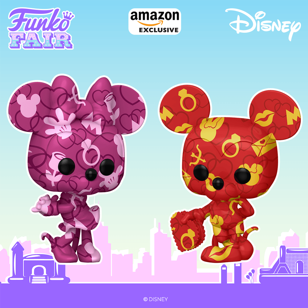 A Mickey and Minnie duo-pack POP Art Series