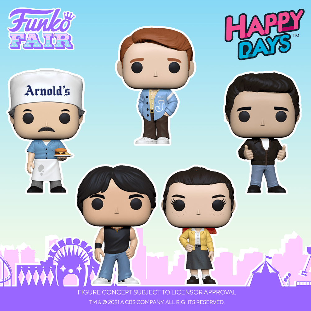 The characters of the Happy Days series in POP