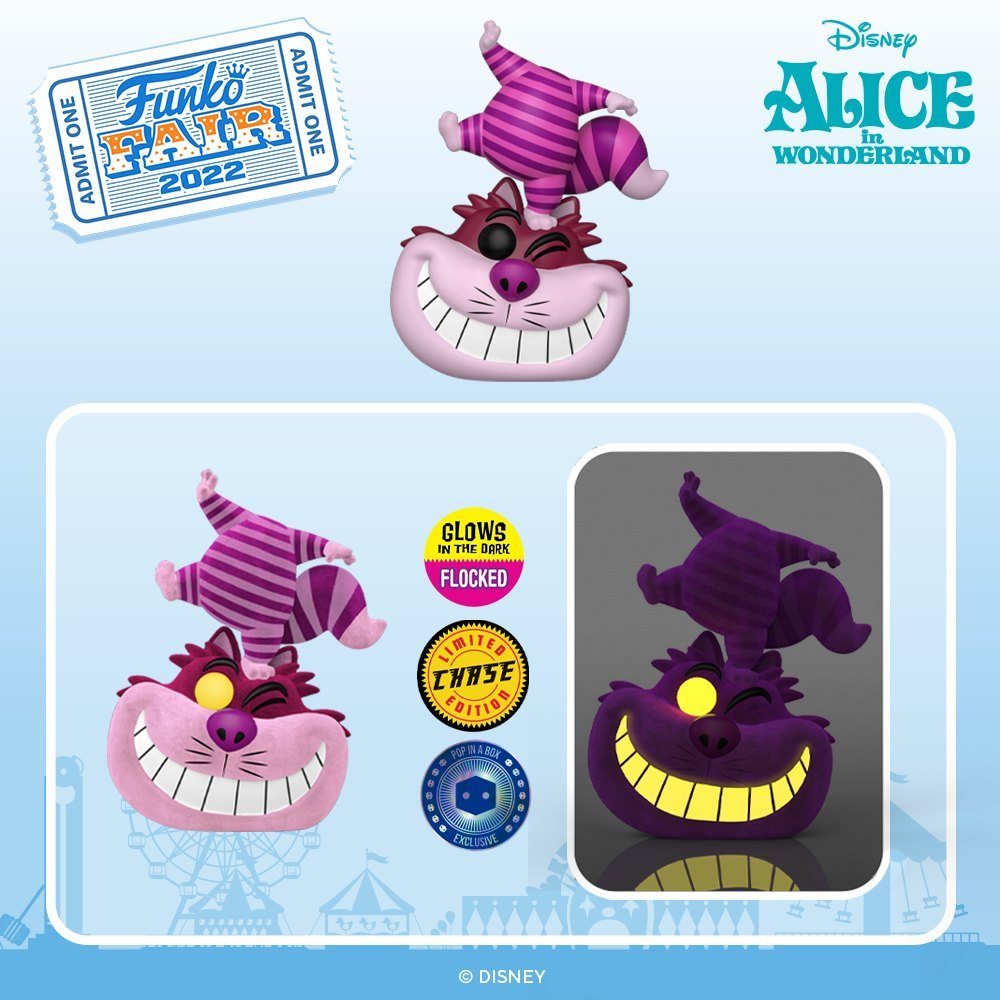 Cheshire Cat in a Chase Flocked and Glow in the Dark POP