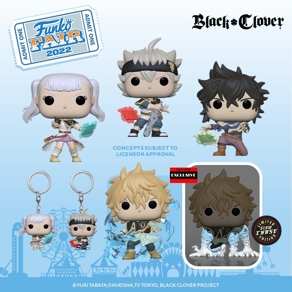 5 POP figures from Black Clover