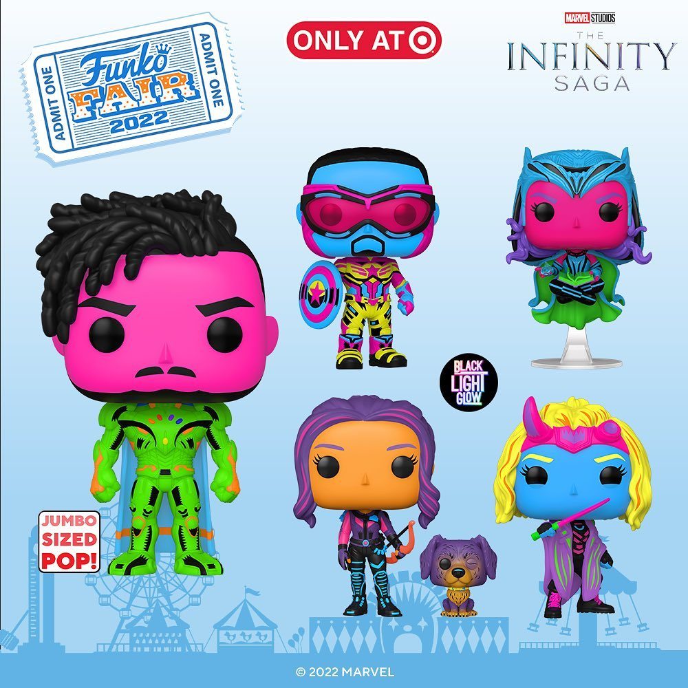 new marvel black light funko pop