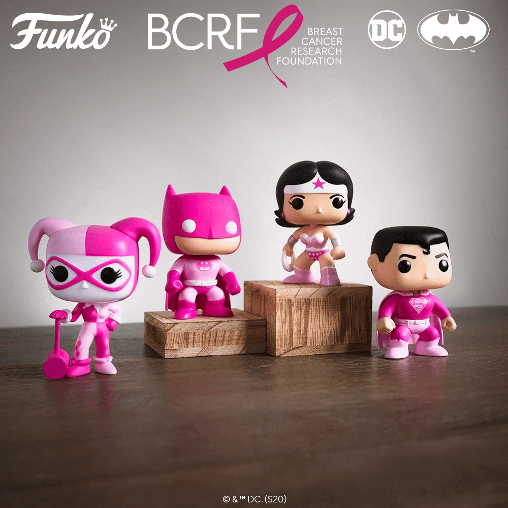 Cancer Research: DC's POP Figures in pink