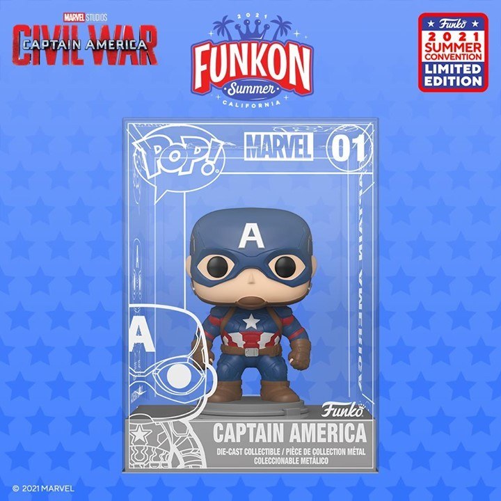 Funko unveils a metal POP of Captain America and launches Die-Cast figures
