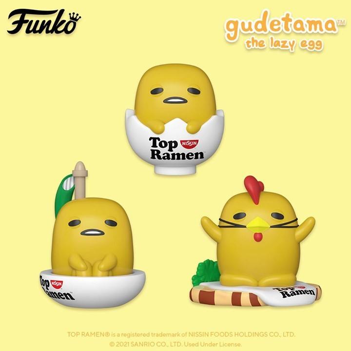 The Funko POP crossover between Nissin Noodles and Sanrio continues with Gudetama