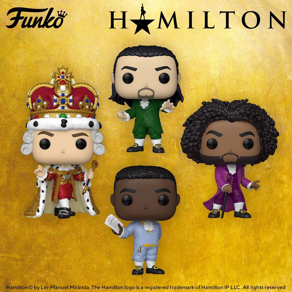 4 new POP figures from the Broadway comedy Hamilton