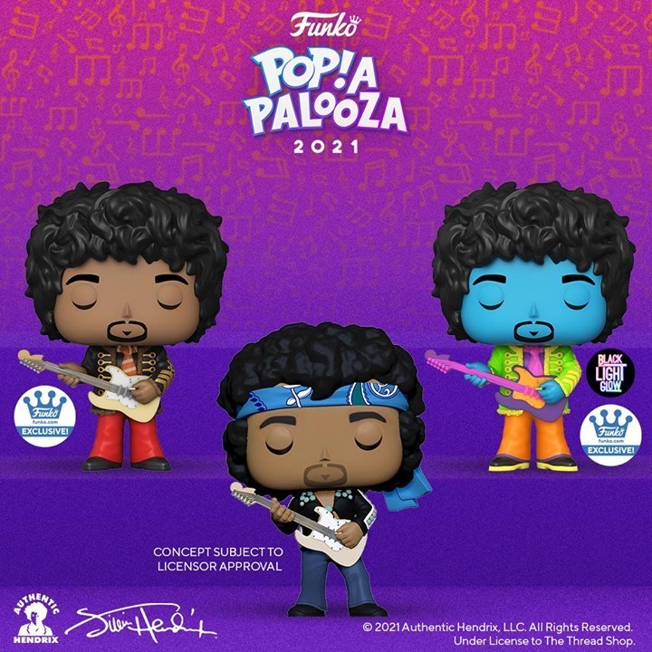 Three new Jimi Hendrix Funko POP