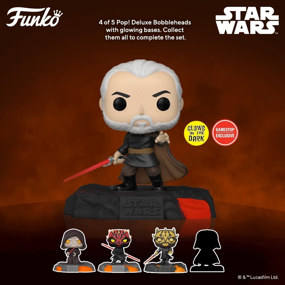 New POP Star Wars Red Saber Series with Count Dooku aka Darth Tyranus